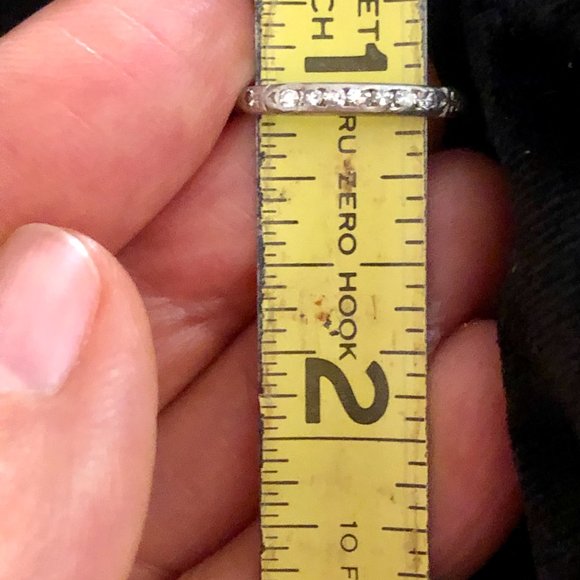 Vintage Platinum Diamond Band Ring Size 6 - Picture 4 of 5